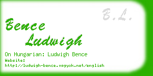 bence ludwigh business card